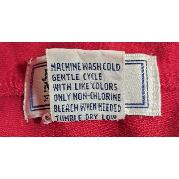 90s Jennifer Moore Womens 1X Red & Navy Striped Long Sleeve Half-Zip Pullover To - Picture 3 of 10